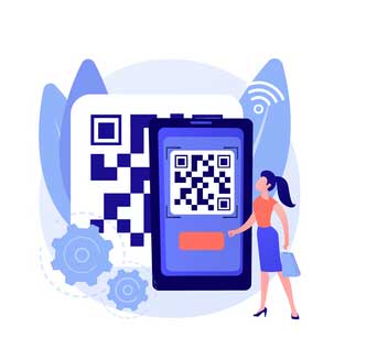 persona con codigo qr escaneando en empaque